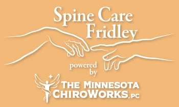 Spine Care Fridley White Text With Orange Background Logo